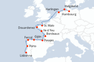 Itinéraire : Europe du Nord & Atlantique NE