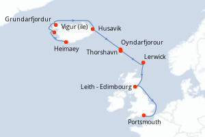 Itinéraire : Europe du Nord & Atlantique NE