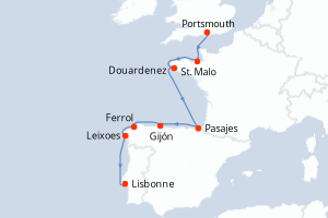 Itinéraire : Europe du Nord & Atlantique NE