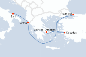 Itinéraire : Méditerranée & mers adjacentes
