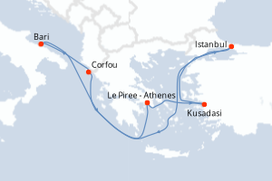 Itinéraire : Méditerranée & mers adjacentes