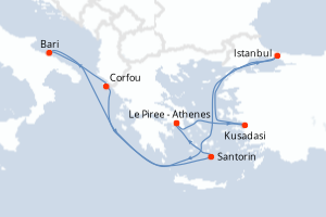 Itinéraire : Méditerranée & mers adjacentes