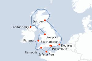 Itinéraire : Europe du Nord & Atlantique NE