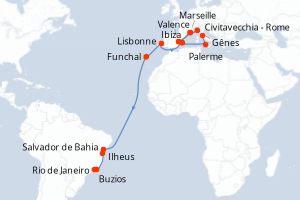Itinéraire : Méditerranée occidentale