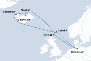 Itinéraire : Europe du Nord & Atlantique NE