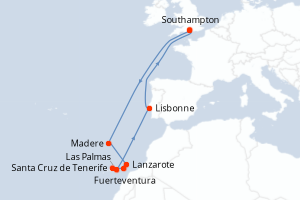 Itinéraire : Europe du Nord & Atlantique NE