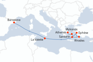 Itinéraire : Méditerranée & mers adjacentes