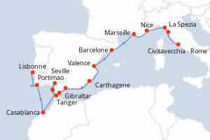 Itinéraire : Méditerranée & mers adjacentes