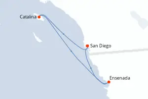 Carte de l’itinéraire du Serenade of the Seas · 5 jours / 4 nuits, Australie & Nouvelle-Zélande