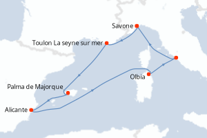 Itinéraire : Méditerranée & mers adjacentes
