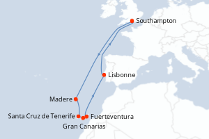 Itinéraire : Europe du Nord & Atlantique NE