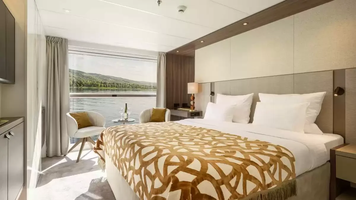 Une cabine à bord du Amadeus Aurea