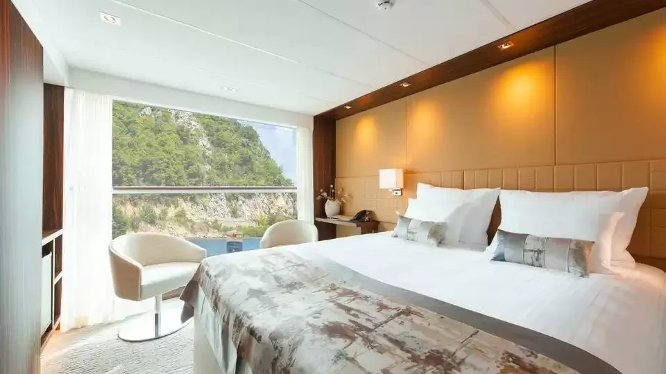 Une cabine à bord du Amadeus Queen