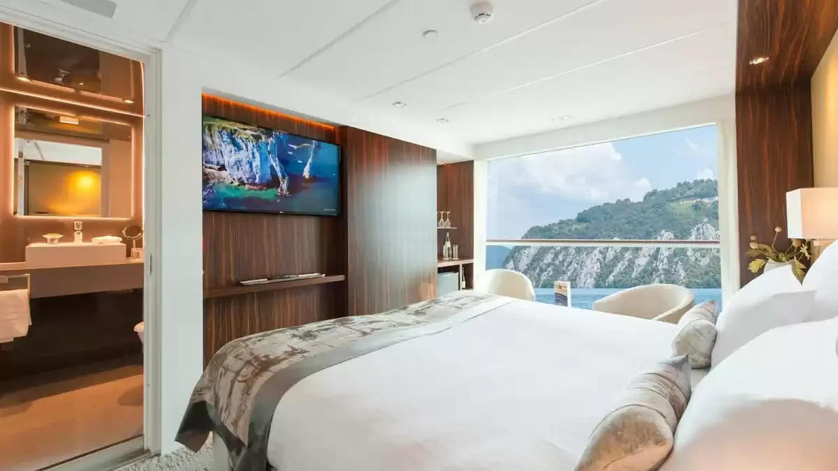 Une cabine à bord du Amadeus Queen