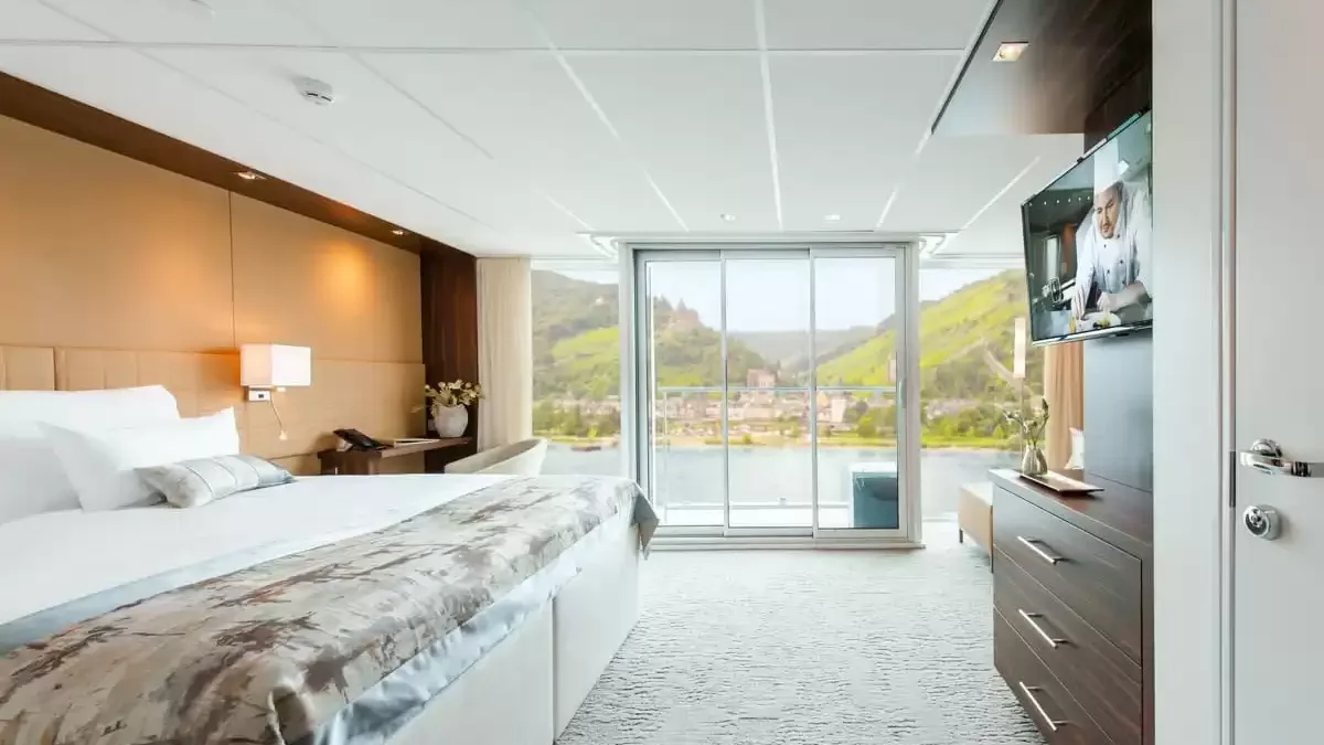Une cabine à bord du Amadeus Queen