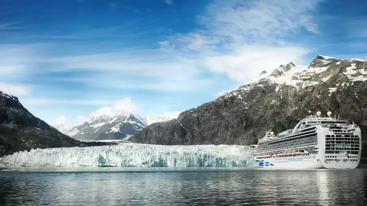 Le Crown Princess en mer, vu du ciel