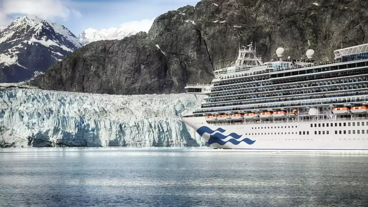 Le Crown Princess en mer, vu du ciel