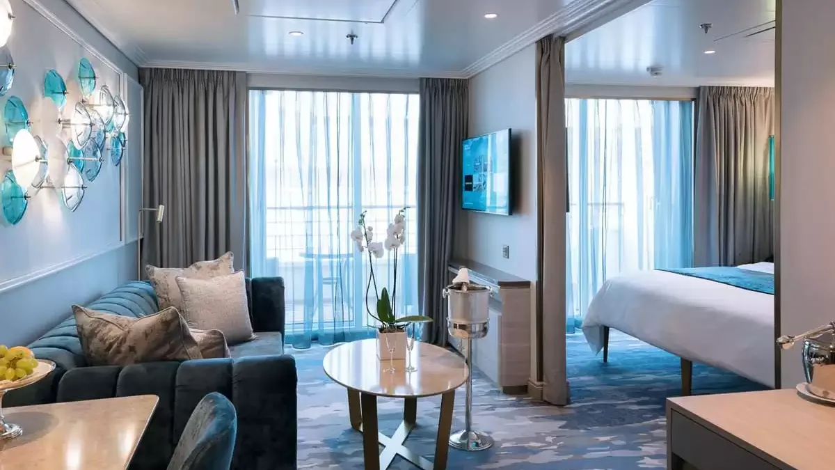 Une cabine à bord du Crystal Serenity