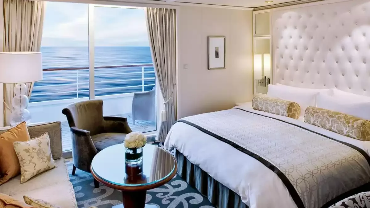 Une cabine à bord du Crystal Serenity