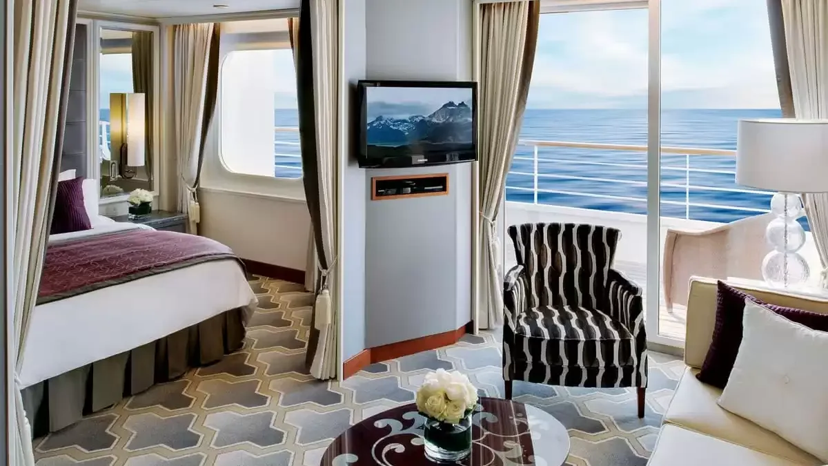 Une cabine à bord du Crystal Serenity