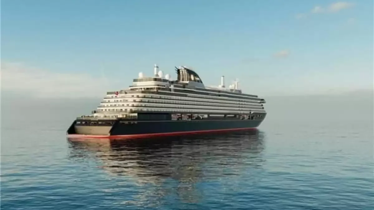 Le EXPLORA III en mer, vu du ciel