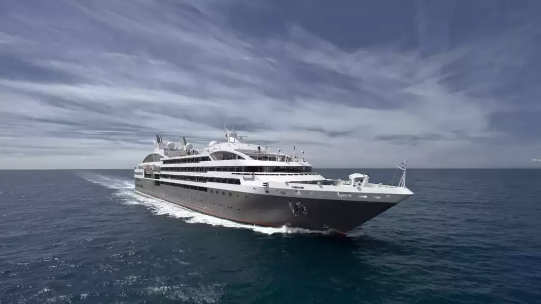 Le Le Boreal en mer, vu du ciel