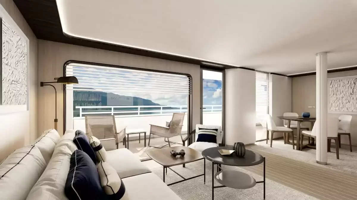 Une cabine à bord du Le Ponant
