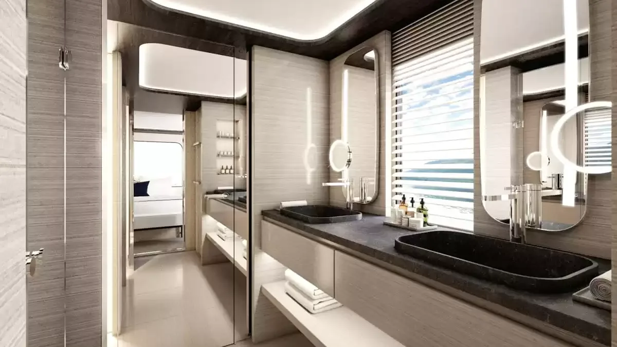 Une cabine à bord du Le Ponant