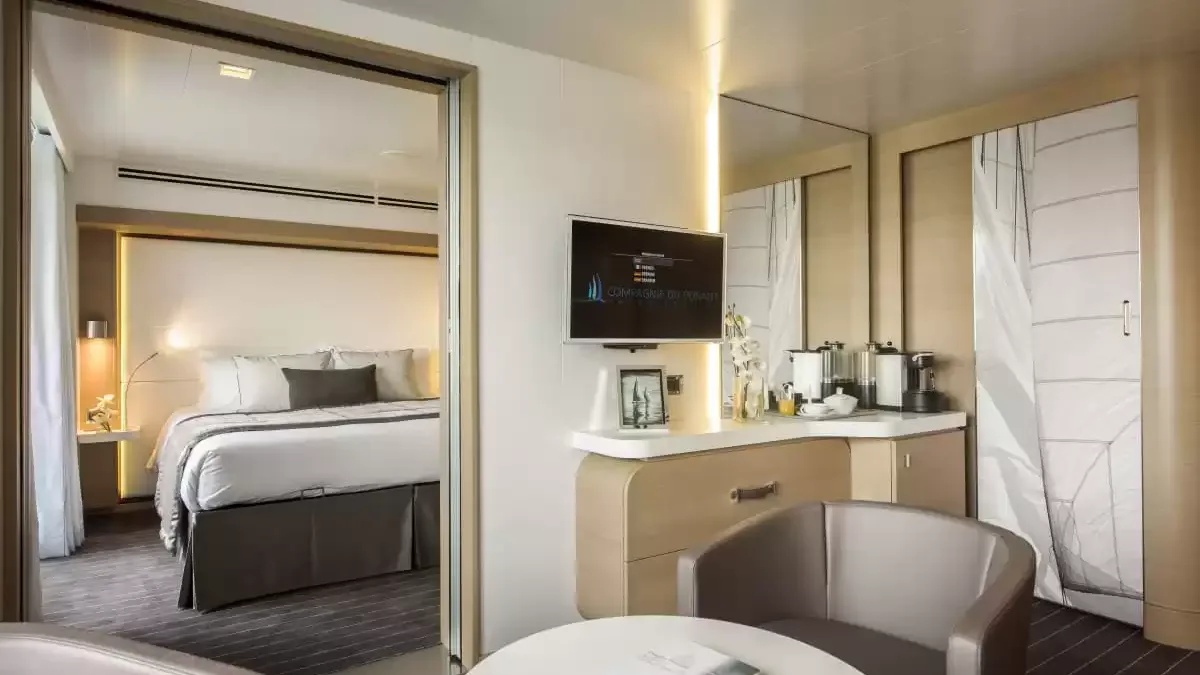 Une cabine à bord du Le Soleal
