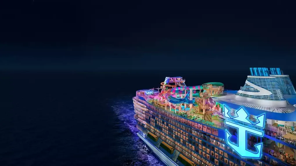 Le Legend Of The Seas en mer, vu du ciel