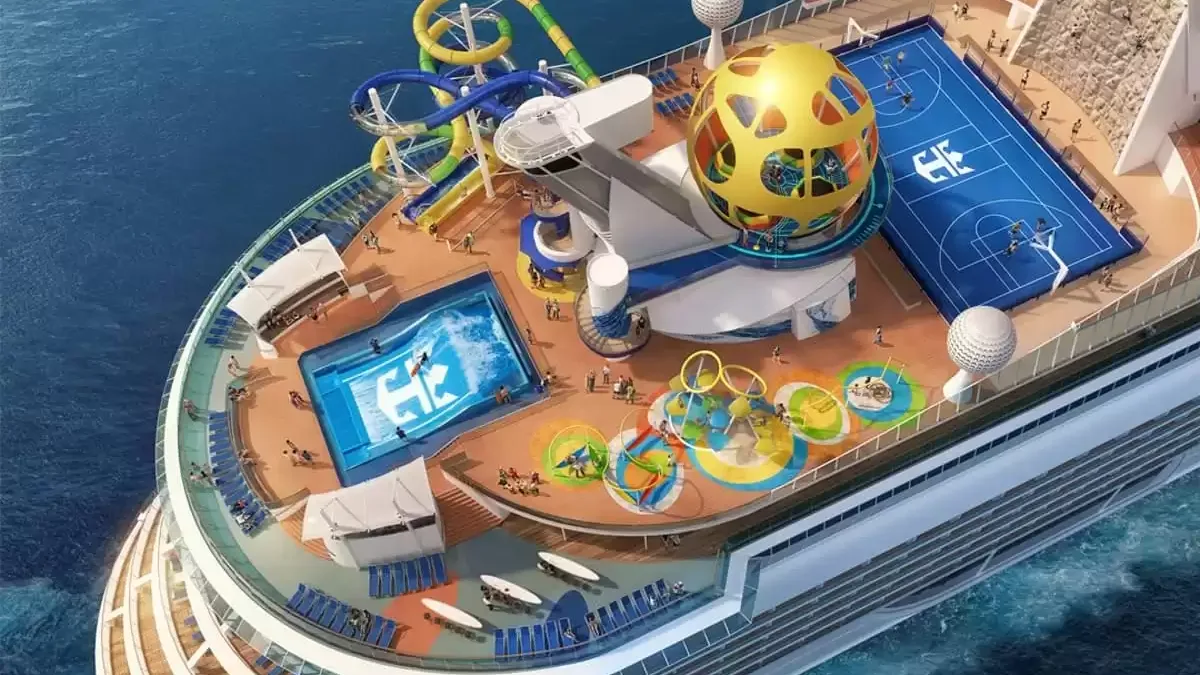 Le Mariner of the Seas en mer, vu du ciel