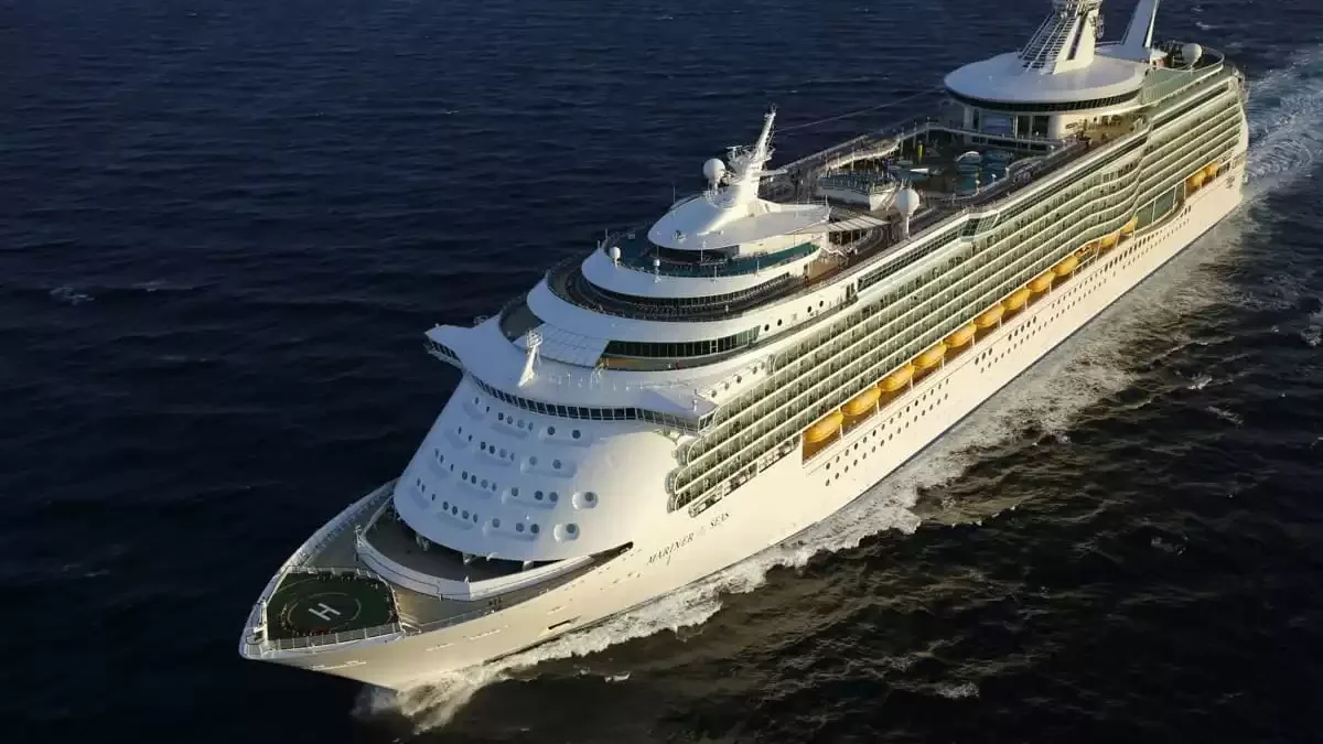 Le Mariner of the Seas en mer, vu du ciel