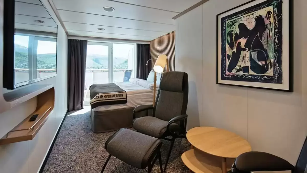 Une cabine à bord du MS Fridtjof Nansen