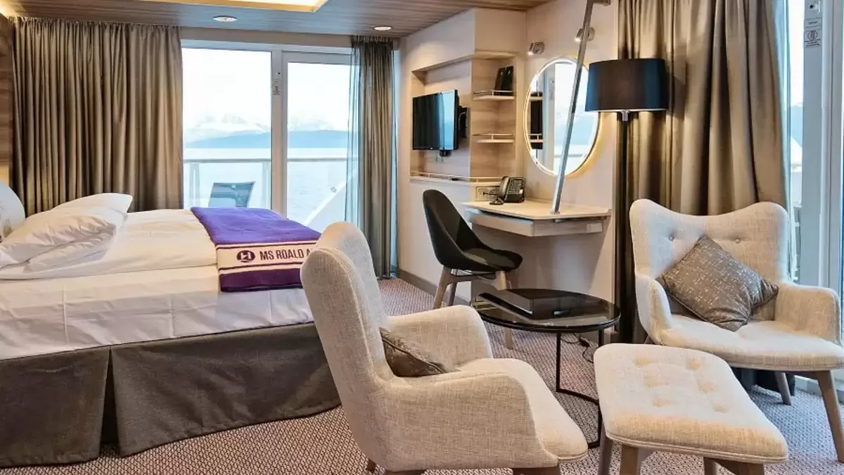Une cabine à bord du MS Fridtjof Nansen