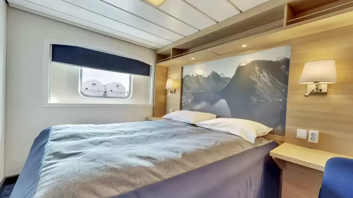 Une cabine à bord du MS Kong Harald