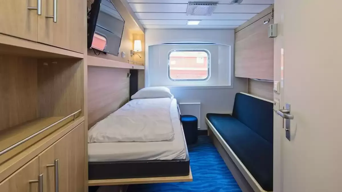 Une cabine à bord du MS Kong Harald
