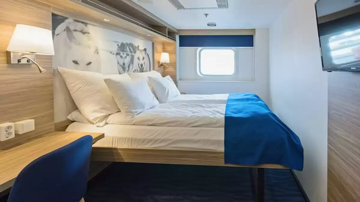 Une cabine à bord du MS Nordkapp