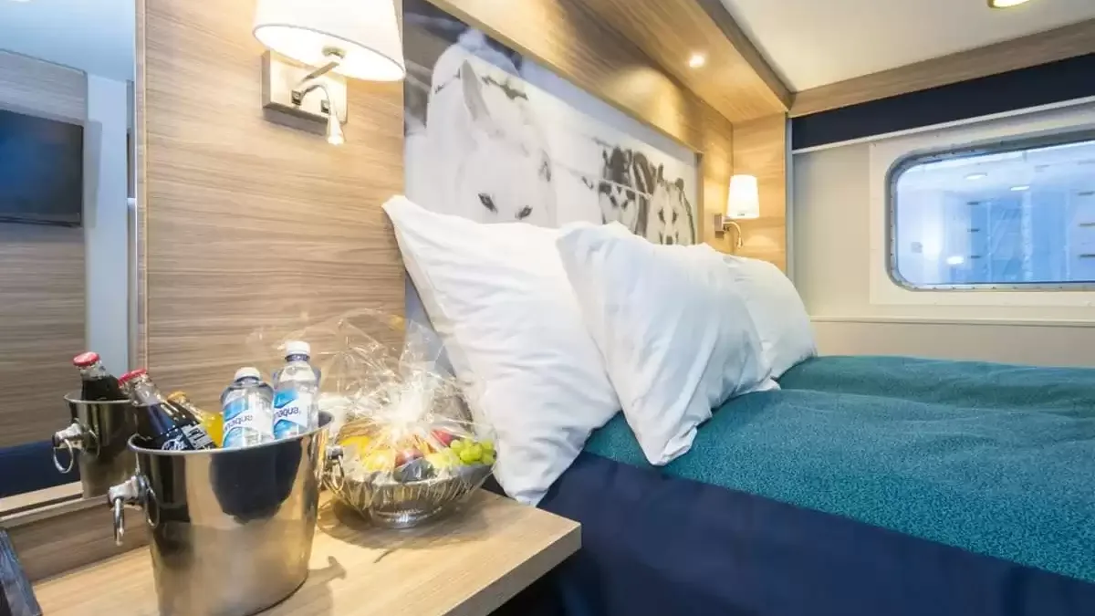 Une cabine à bord du MS Nordnorge