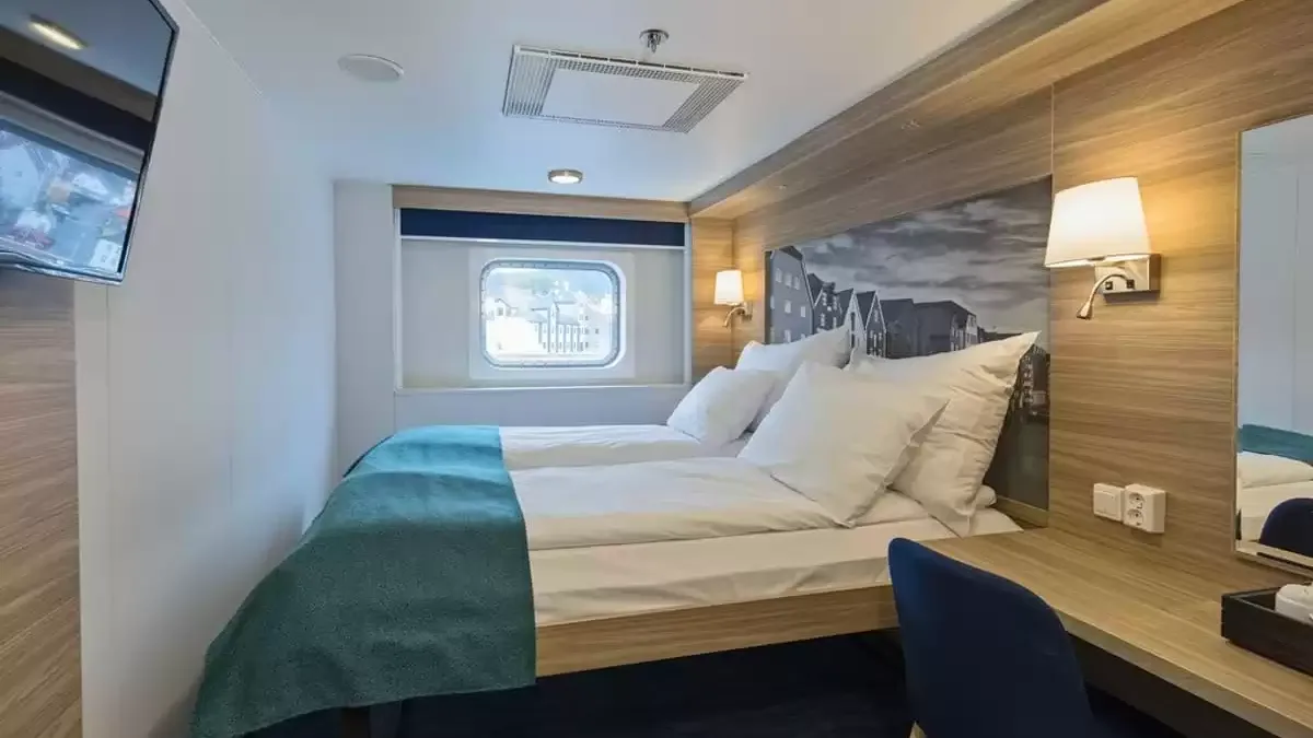 Une cabine à bord du MS Nordnorge