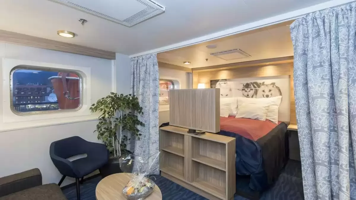 Une cabine à bord du MS Nordnorge