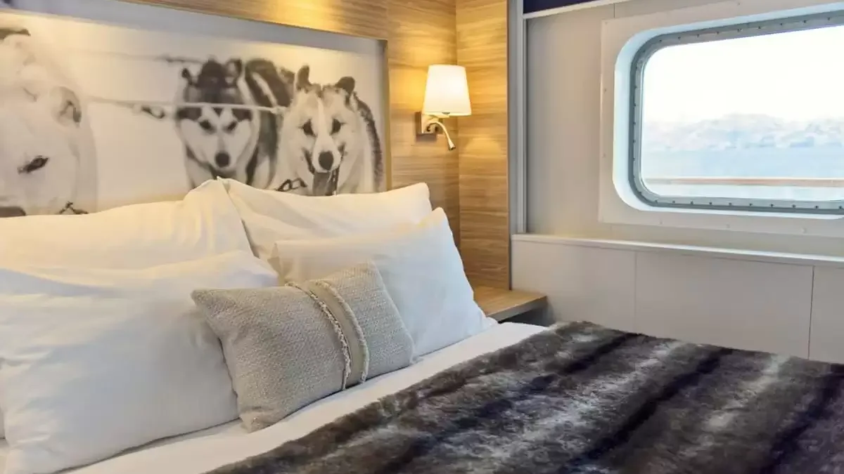 Une cabine à bord du MS Nordnorge