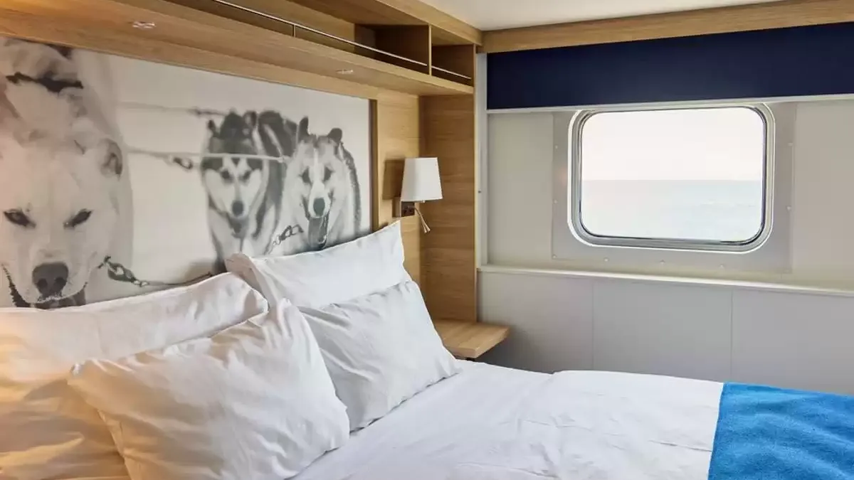Une cabine à bord du MS Polarlys