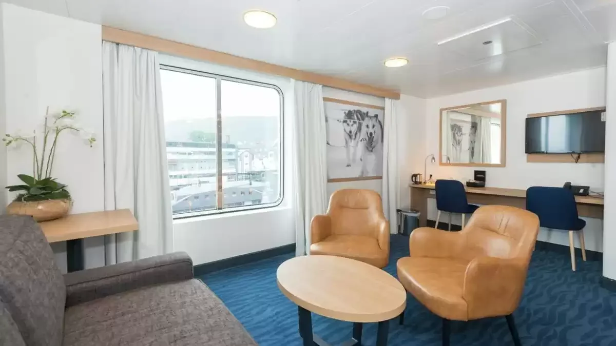 Une cabine à bord du MS Polarlys
