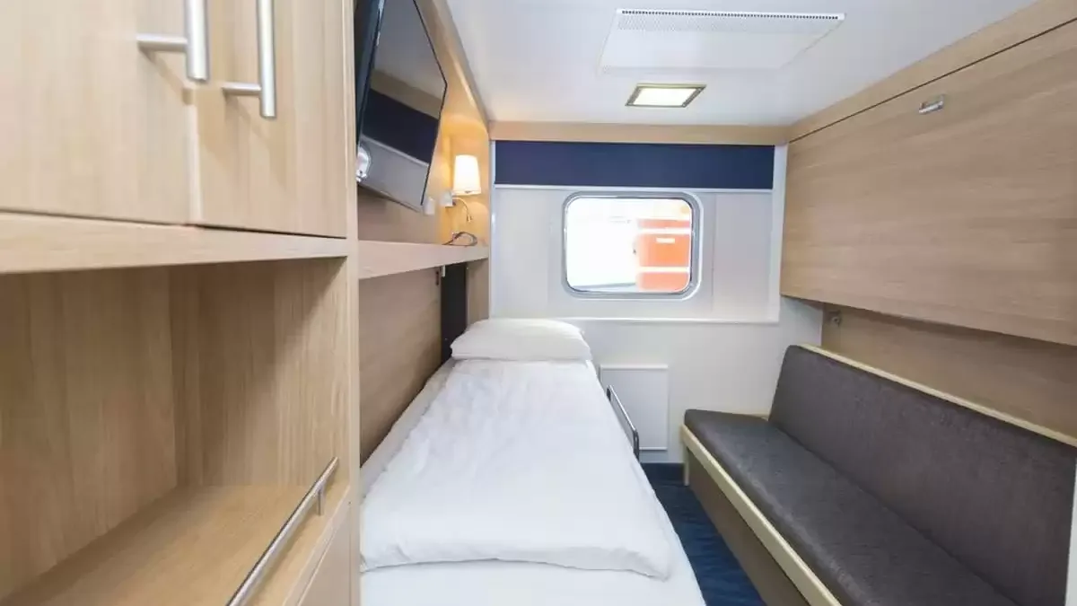 Une cabine à bord du MS Polarlys