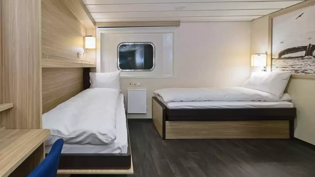 Une cabine à bord du MS Richard With