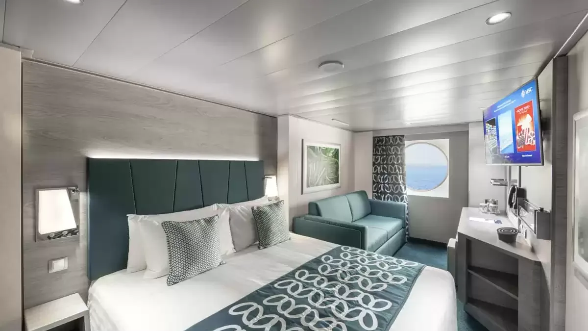 Une cabine à bord du MSC Euribia