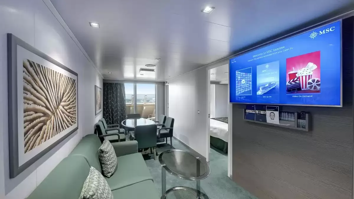Une cabine à bord du MSC Seaview