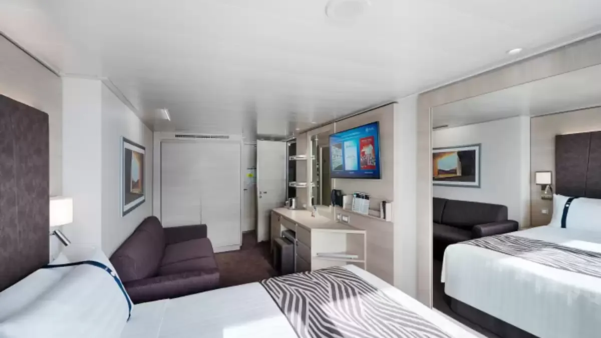 Une cabine à bord du MSC World Asia