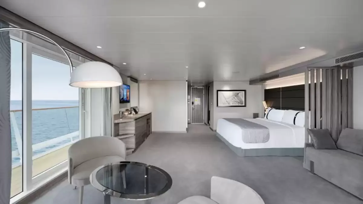 Une cabine à bord du MSC World Asia