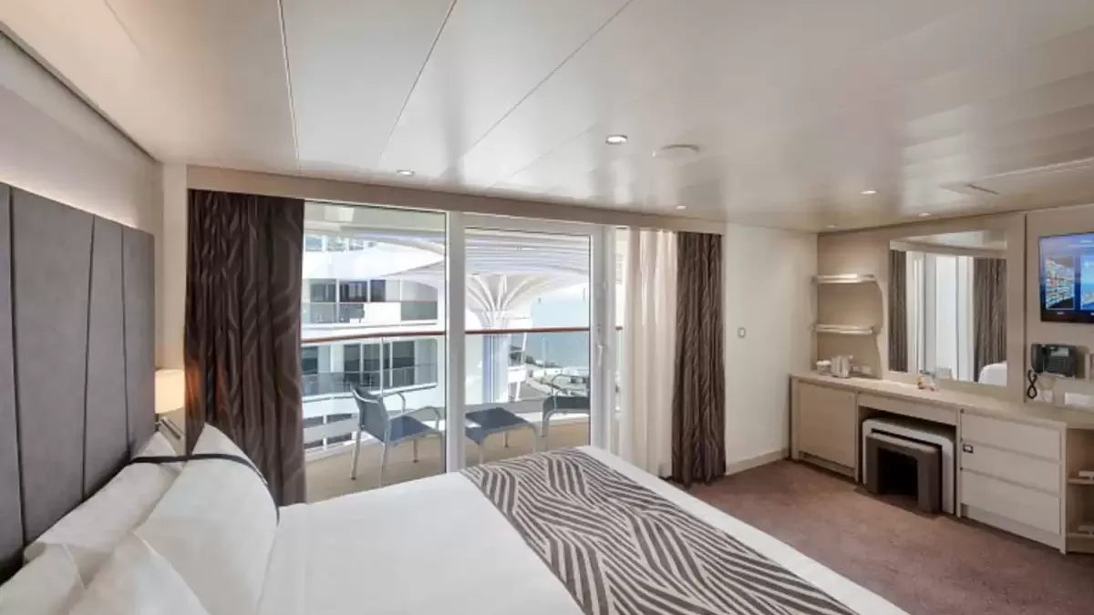 Une cabine à bord du MSC World Asia